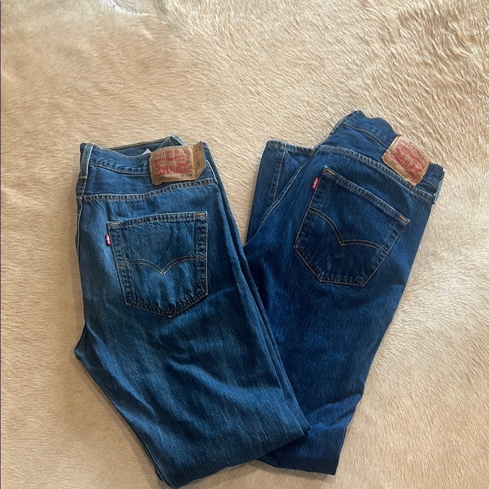 Levi's Blue Straight Jeans Timeless Design